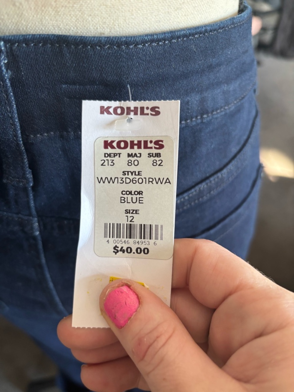 NWT High-Rise Flare Women's Jeans in Dark Blue retail $40 - Picture 4 of 6